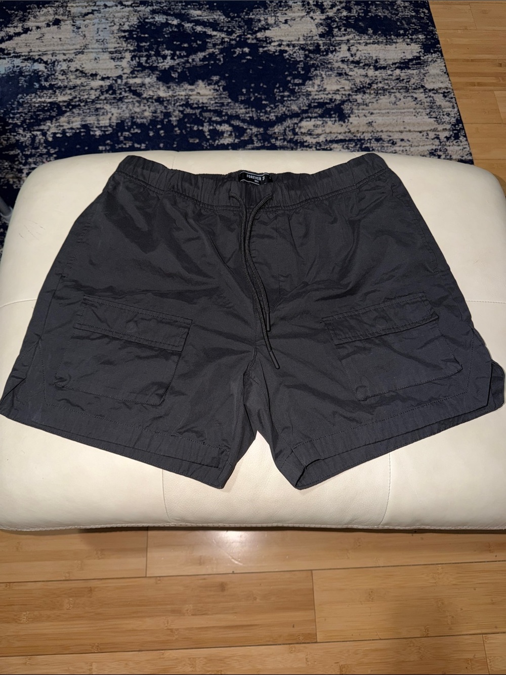 Forever 21 Men’s Black Cargo Shorts with Drawstring